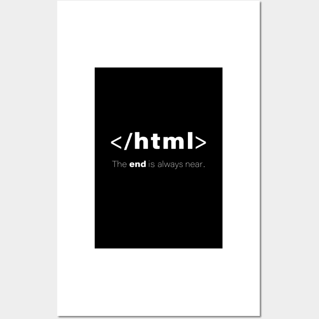 Coding Cards, Graphics Filled With HTML Coding Jokes Wall Art by ScienceCorner